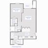 1 Bed, 1 Bath - 812 SF